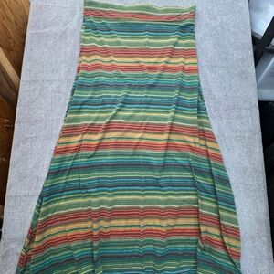 Roz & Ali Colorful Striped A-Line Skirt